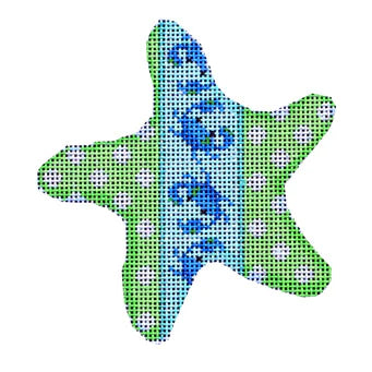 CT1769 Dots and Blue Crabs Starfish Ornament