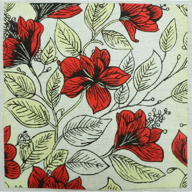 EWE-766 Illustrated Red Floral