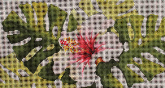 FF230 Palm Leaves and Hibiscus Flower