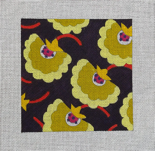 IN292 Yellow Fanned Floral