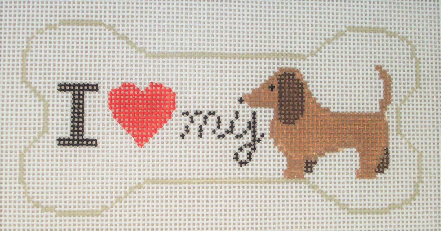 PS219 I Love My Dachshund Bone