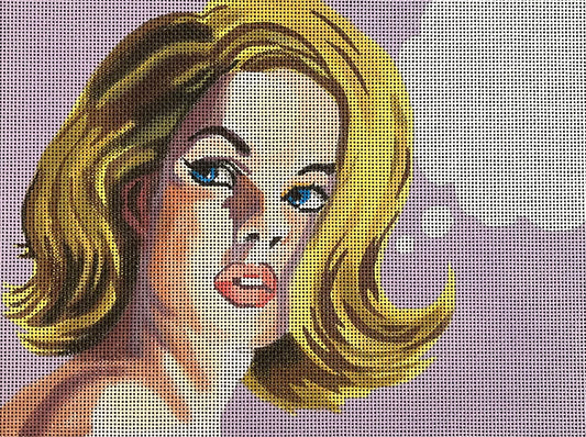 PE244 Blonde on Lavender with Speech Bubble
