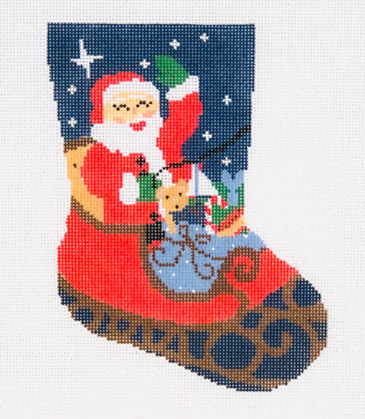 BS02 Santa's Sleigh Mini Stocking
