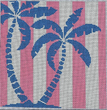 TS075 Palm Tree Stencil - Pink