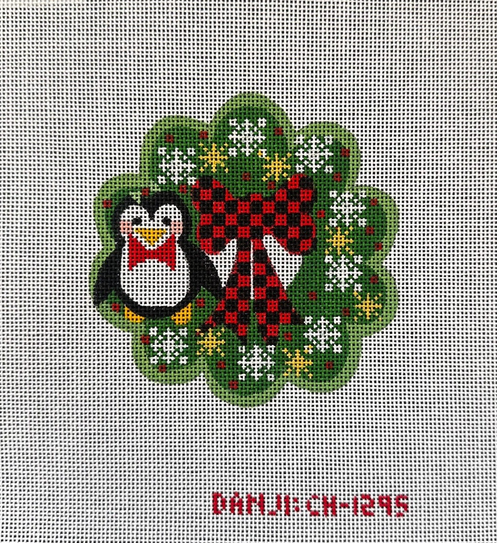 CH-1295 Penguin Wreath Ornament