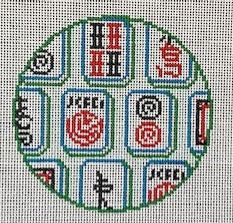 PS-511 Mahjong Tiles Round Jewel