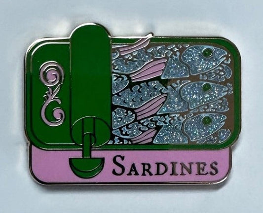 Pink and Green Sardine Can Needle Minder
