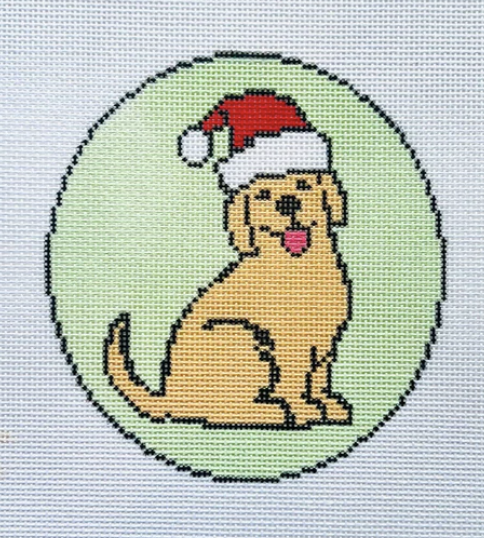 ZS-115 Golden Retriever with Santa Hat