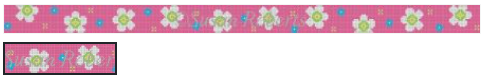 0311k White Flowers on Hot Pink Child's Belt