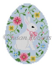 0446 Bunny in Flower Vine Easter Egg