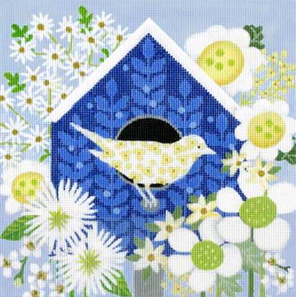 1784A Blue Birdhouse
