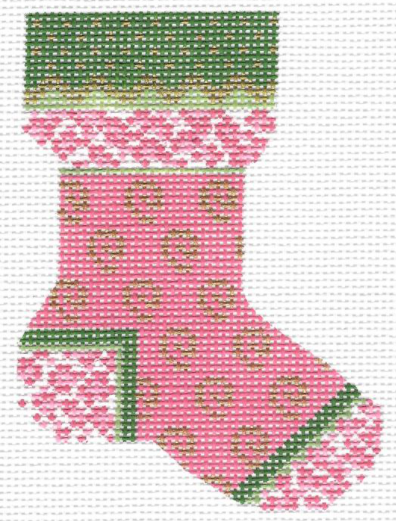 KCN522 Pink Leopard Mini Sock