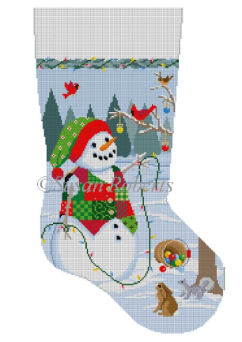 3253 Snowman with Lights Stocking