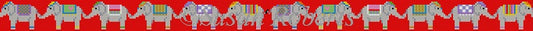 3569 Elephant Parade On Red Belt