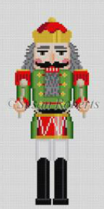 Susan Roberts needlepoint canvas of a traditional style nutcracker drummer