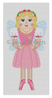 Susan Roberts nutcracker needlepoint canvas of the ballerina Sugar Plum Fairy from Tchaikovsky's ballet The Nutcracker Suite