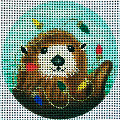 4363 Sea Otter with Christmas Lights