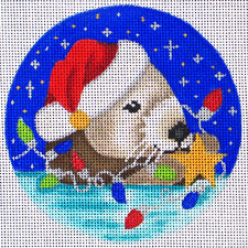 4421 Sea Otter with Christmas Lights