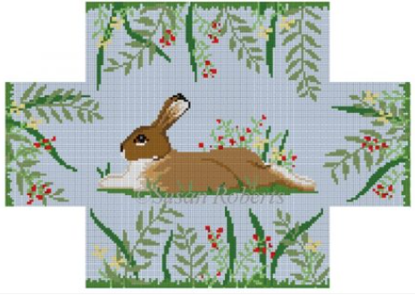 6325 Rabbit in Flowers Brick Cover