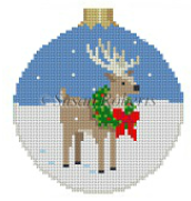 7204 Reindeer in Wreath