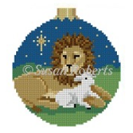 7208 Lion and Lamb with Ball Top