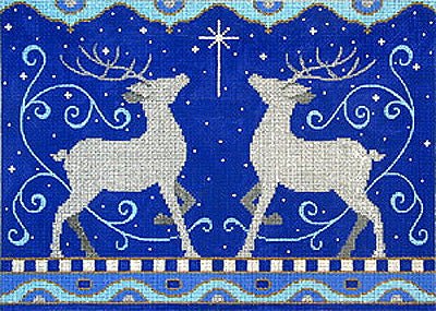 7231 2 Reindeer - Blue
