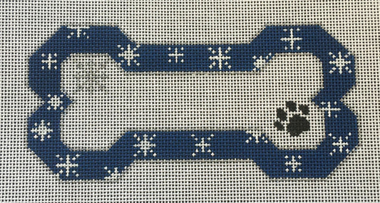 BP-03 Blue Snowflake Dog Bone