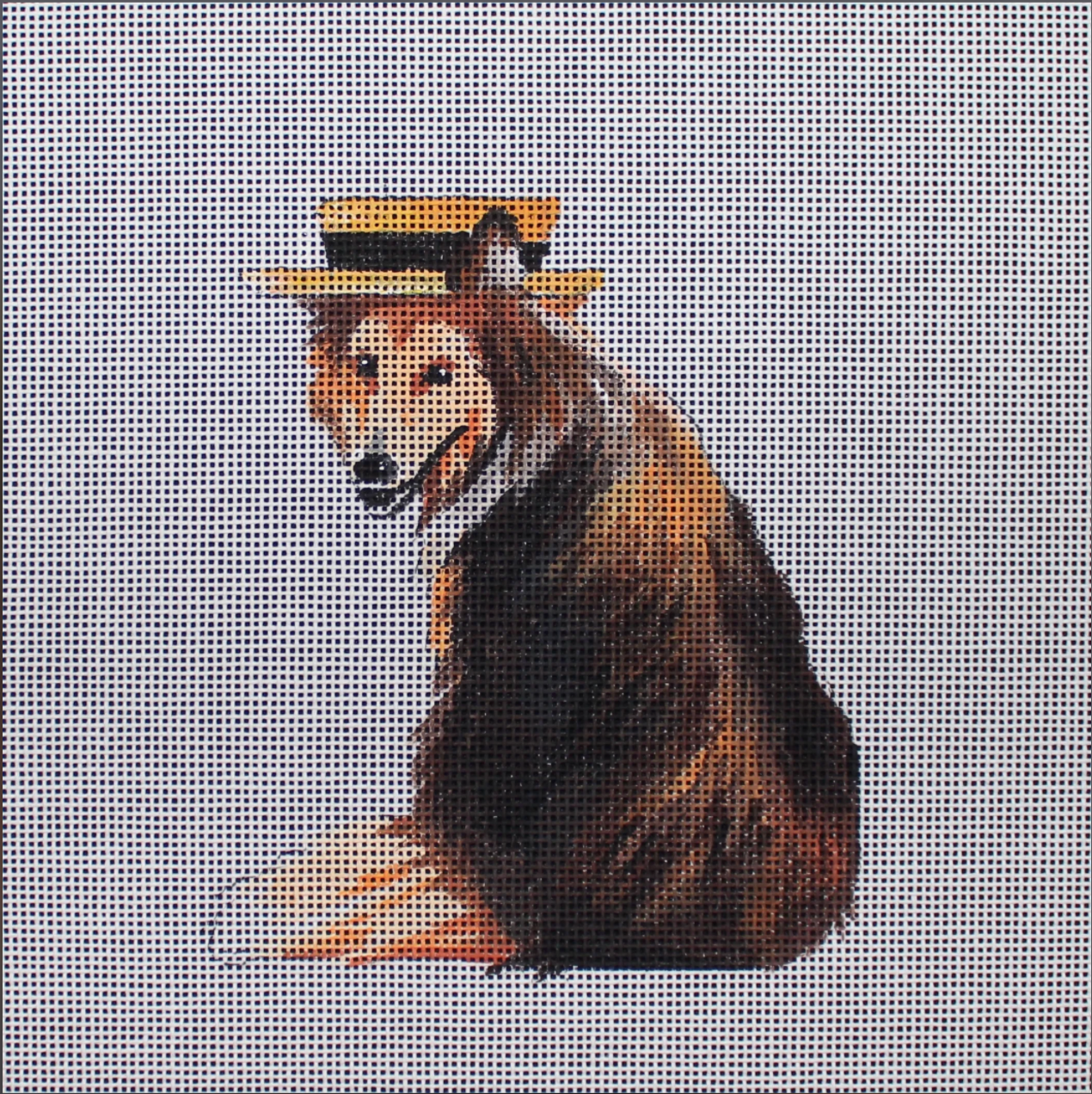 AN398 Collie in Straw Hat