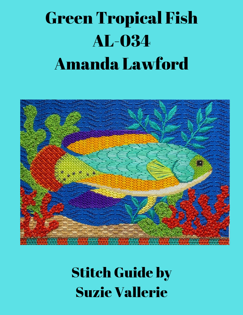 Green Tropical Fish Stitch Guide AL-034