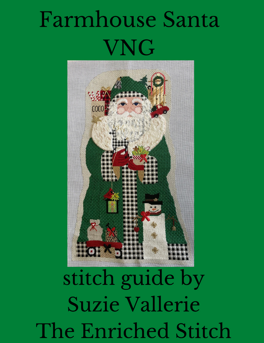 7072 Farmhouse Santa Stitch Guide