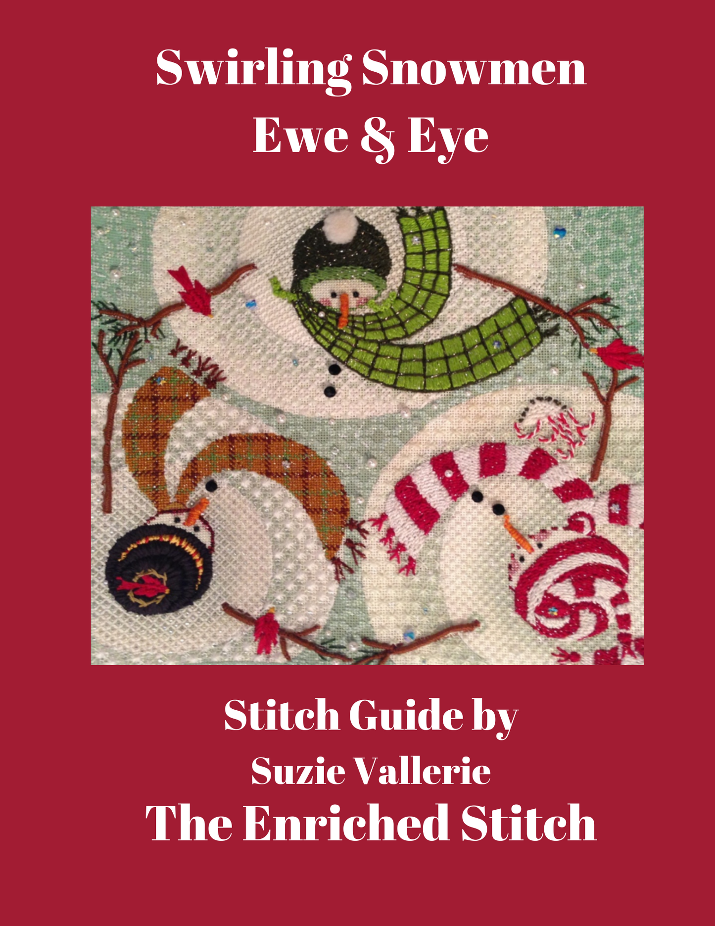 Swirling Snowmen Stitch Guide