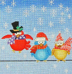 D8135 Christmas Birds on a Wire