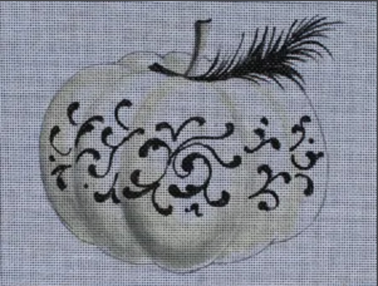 FF244 Pumpkin with Feather - Black and White