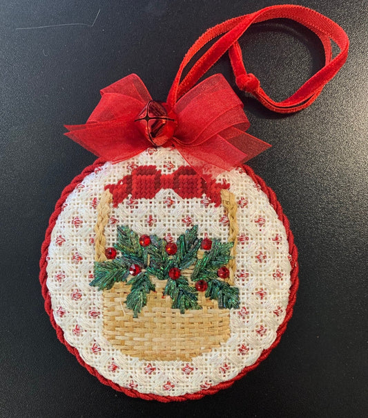 Santa Loves Basketball Needlepoint Ornament Kit