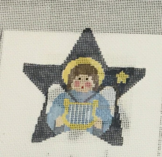 ST410 Angel with Lyre Star with Stitch Guide