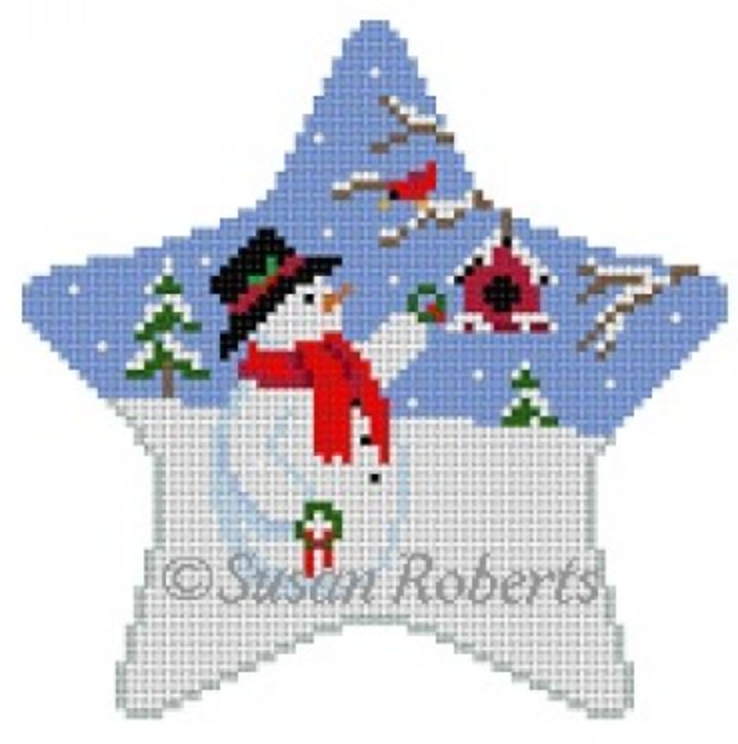 5764 Snowman with Wreaths Star