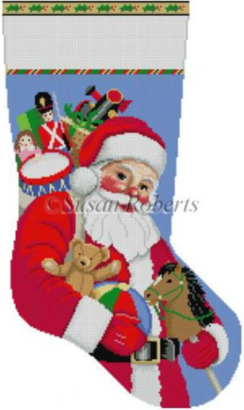 0195 Santa Carrying Toys Stocking