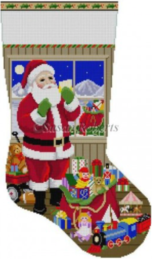 0199 Santa Packing the Bags Stocking