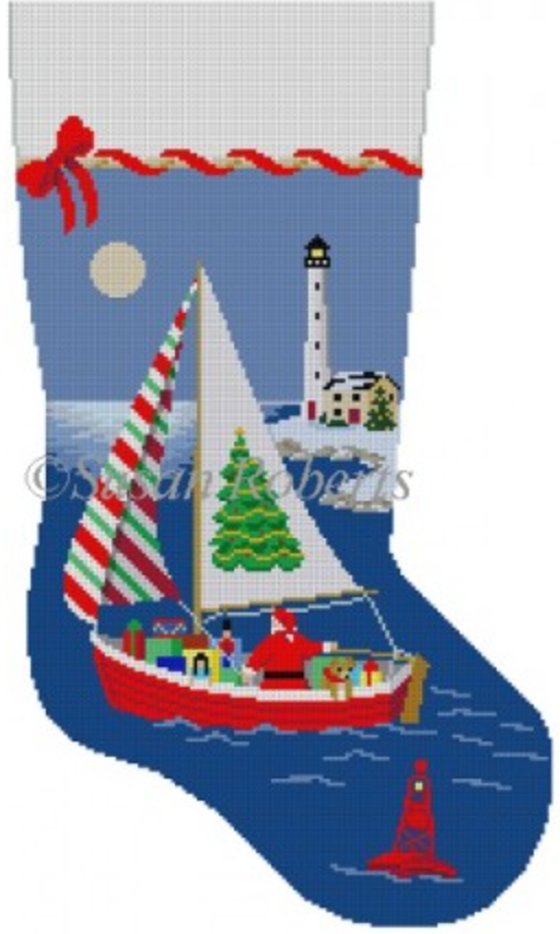 3232 Sailing Santa Stocking