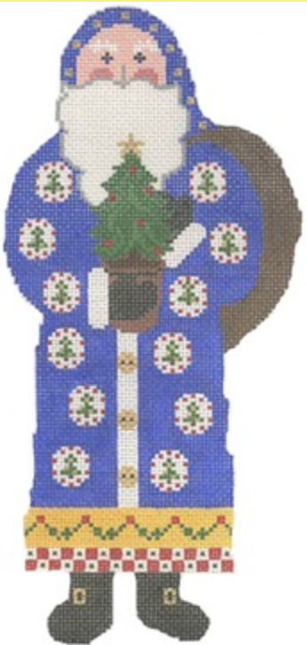 LR388 Santa with Tree - Blue