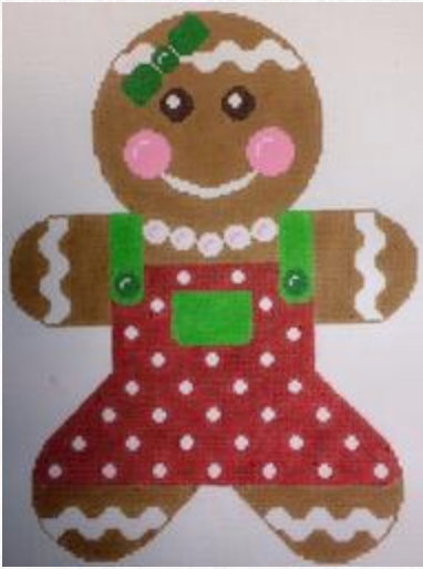 RD046 Giant Gingerbread Girl - Red and Green