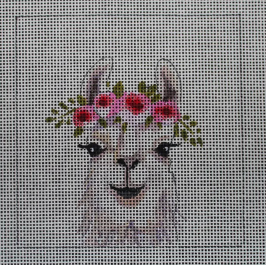 IN274 Baby Llama with Floral Crown