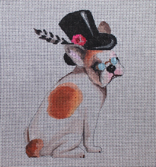AN392 French Bulldog in Top Hat