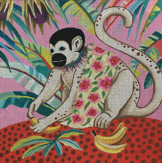 AN419 White Monkey with Banana