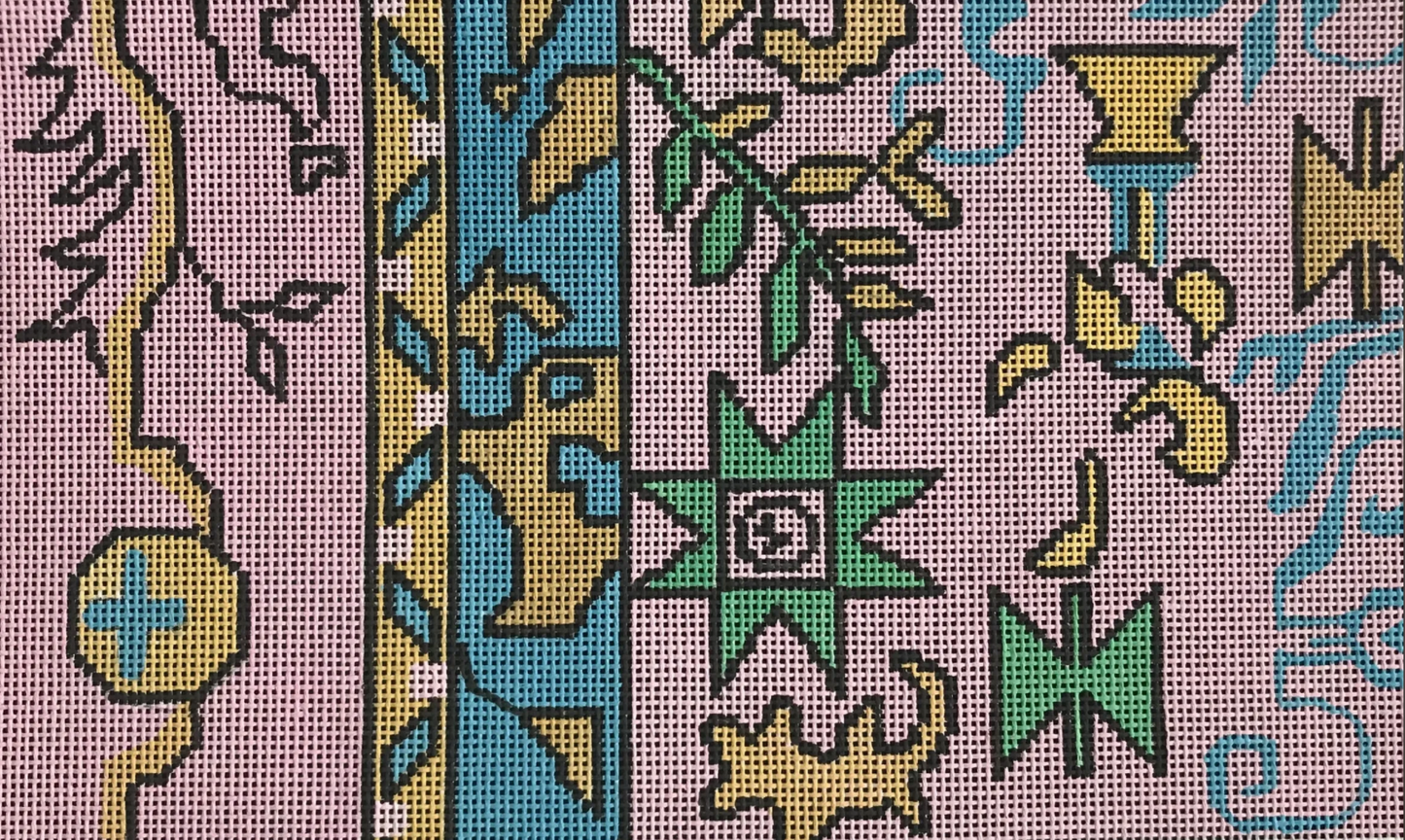 CL016 Pink Aztec Pattern Clutch