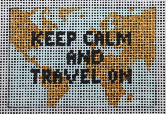 LT025 Keep Calm and Travel On Luggage Tag