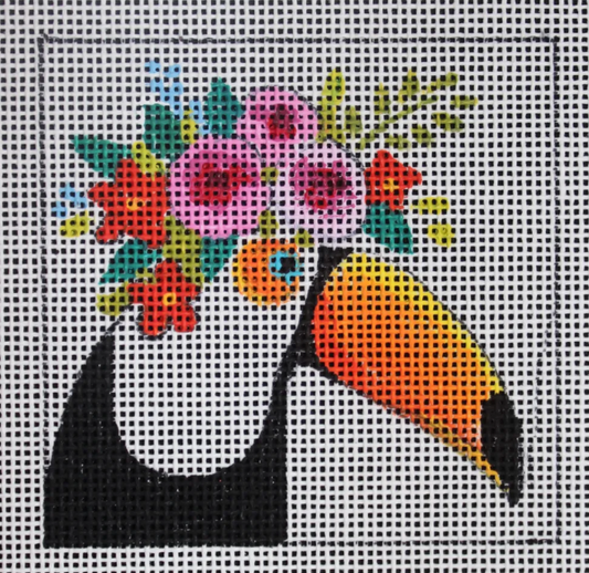 IN213 Toucan with Floral Crown
