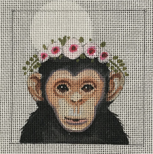 IN076 Monkey with Floral Crown