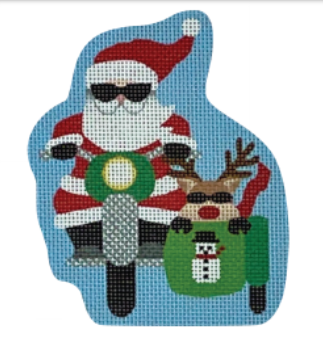 SAN10 Snowman Sidecar Santa
