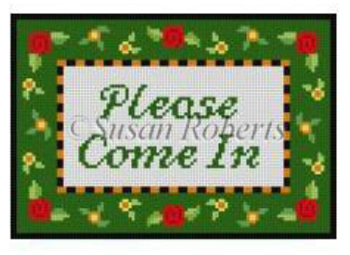 0846W Rose Frame Welcome Sign